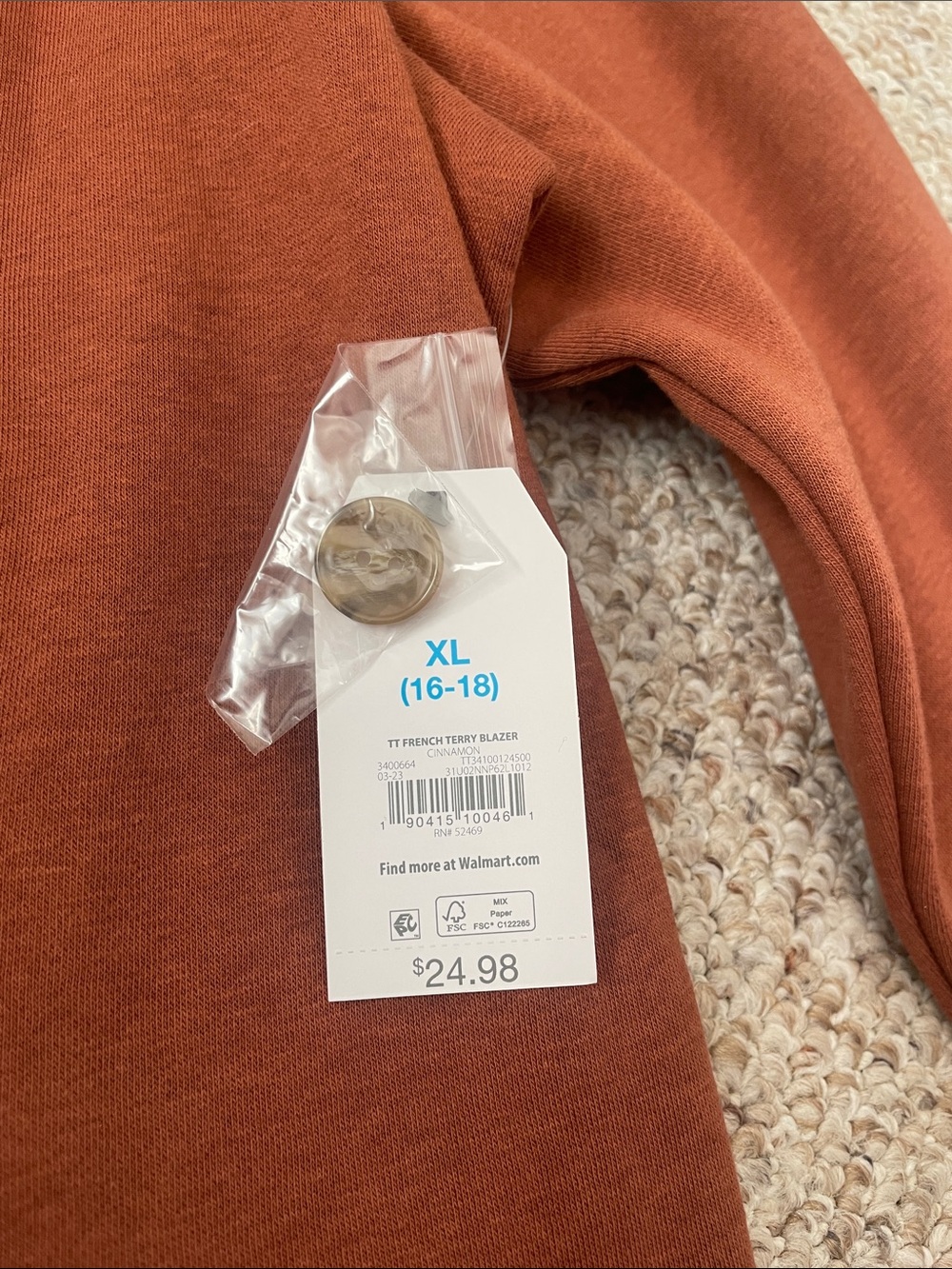 Women's Rust Single-Button Blazer - Picture 5 of 8